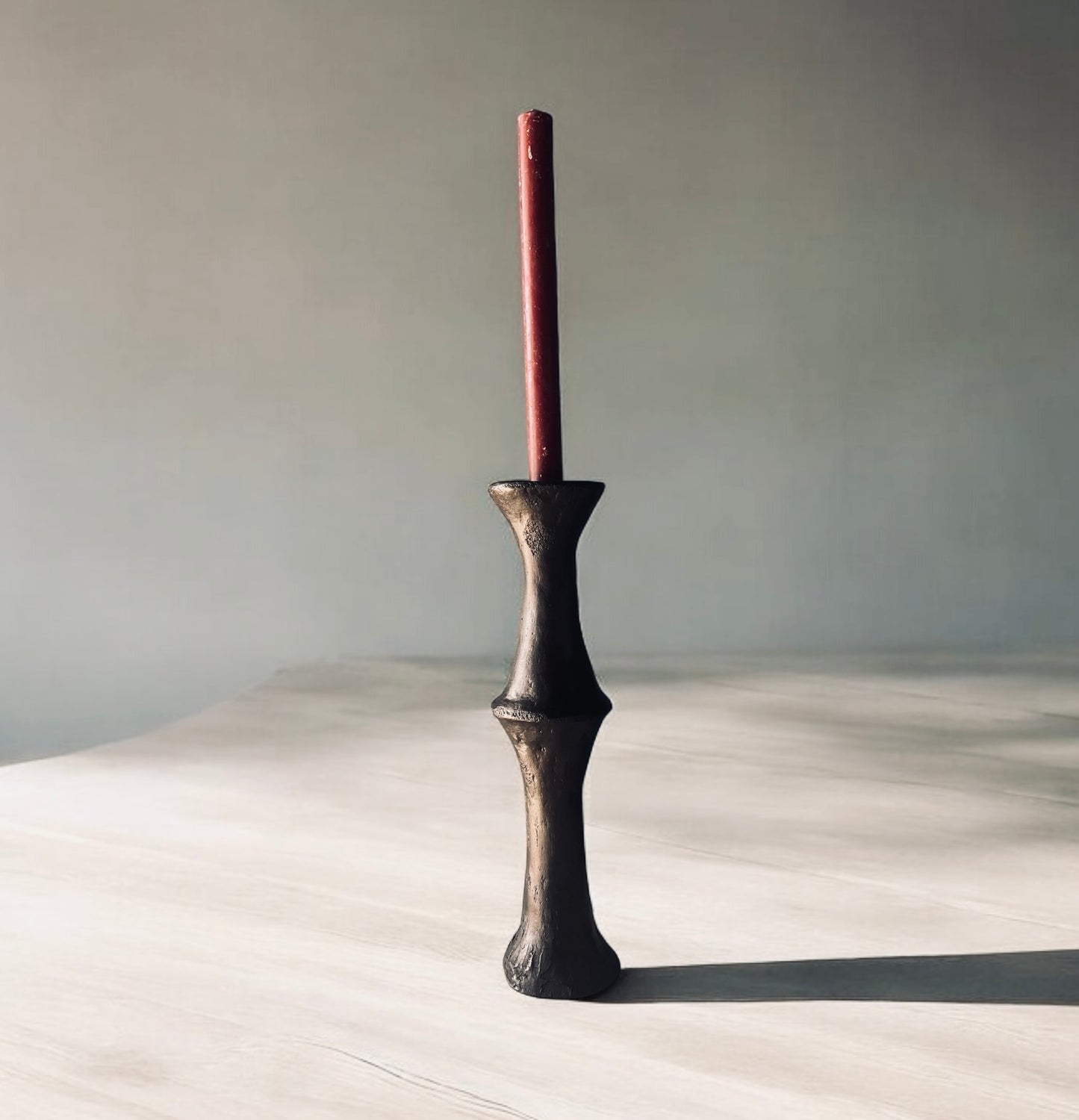 'The Incana' Candle Holder - 'One-off-cast' - Blackened Bronze