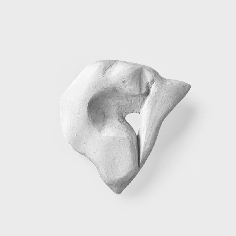 'Form 112' Carved Plaster Sculpture - Original