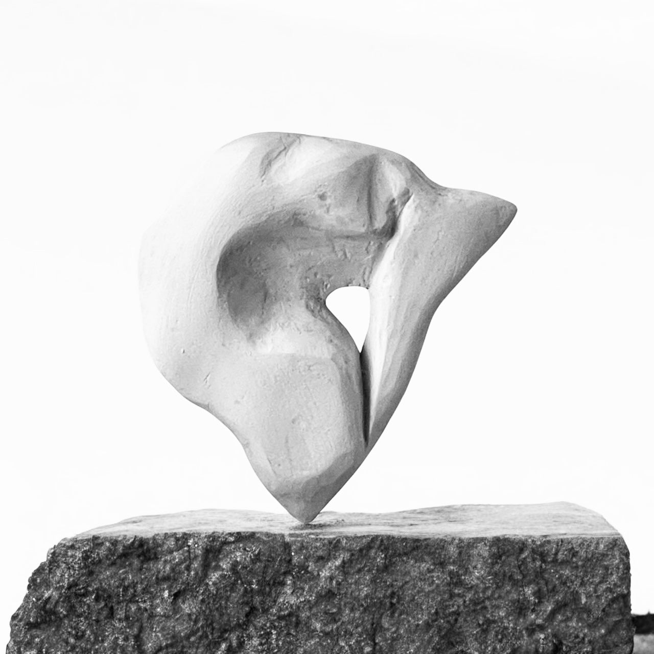 'Form 112' Carved Plaster Sculpture - Original