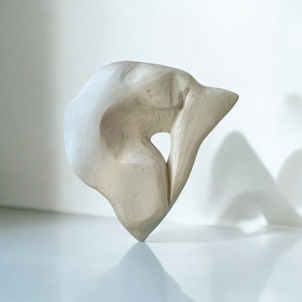 'Form 112' Carved Plaster Sculpture - Original