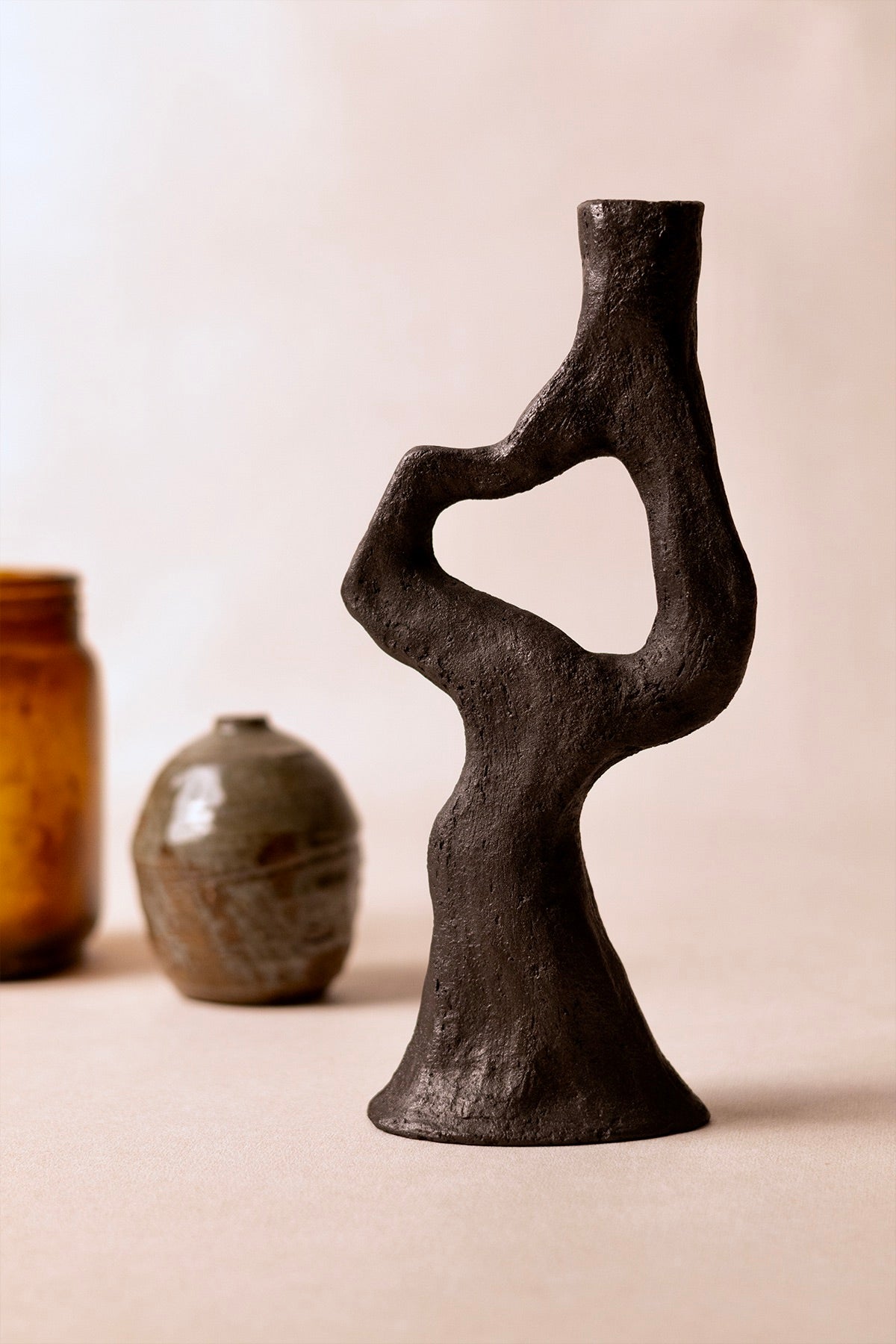 The Haythorne Candle Holder - Blackened Bronze